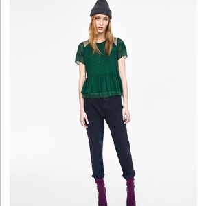 Zara- DOTTED MESH TOP 👙👙👙